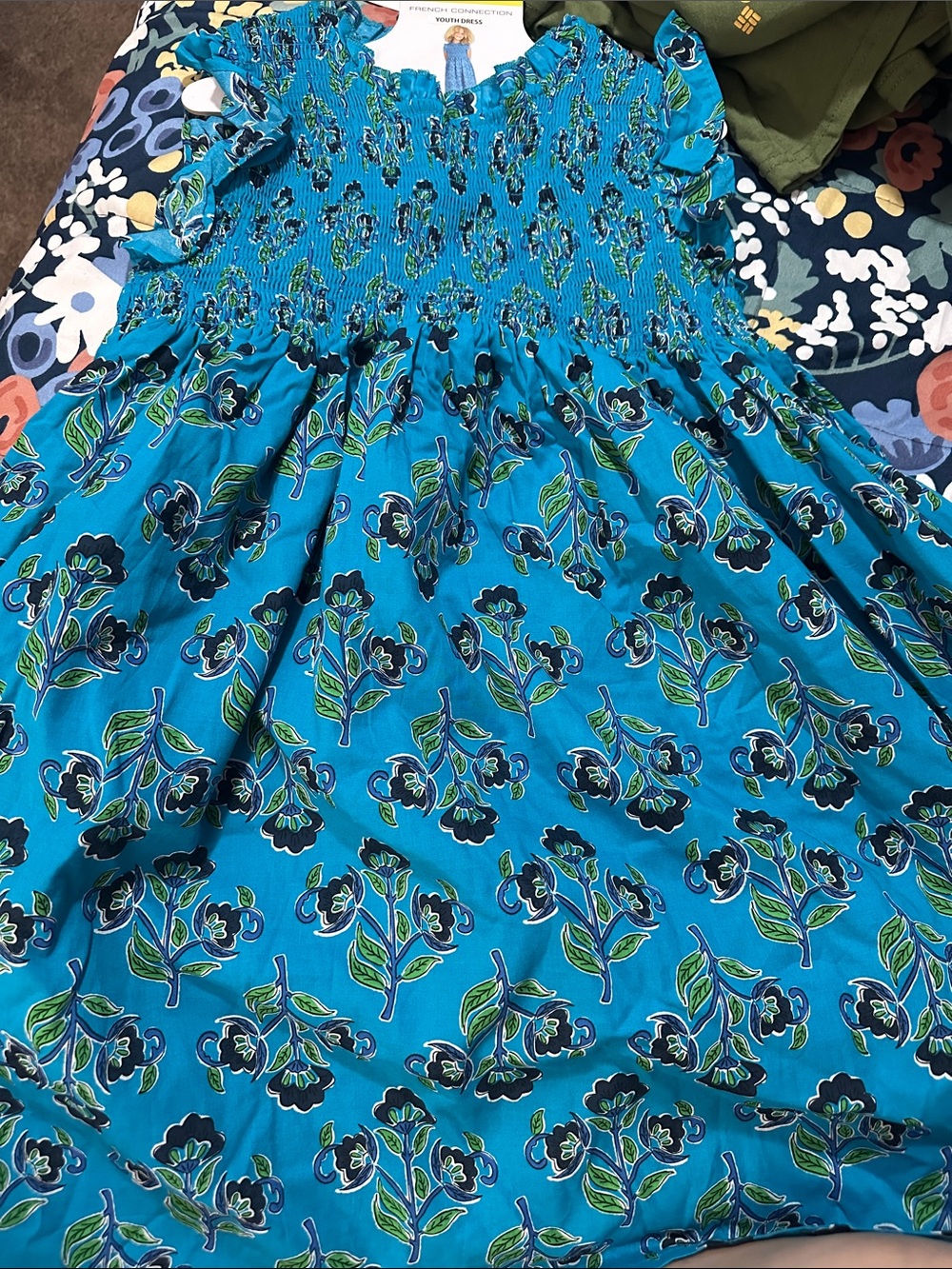 French Connection Blue Floral Girls Dress